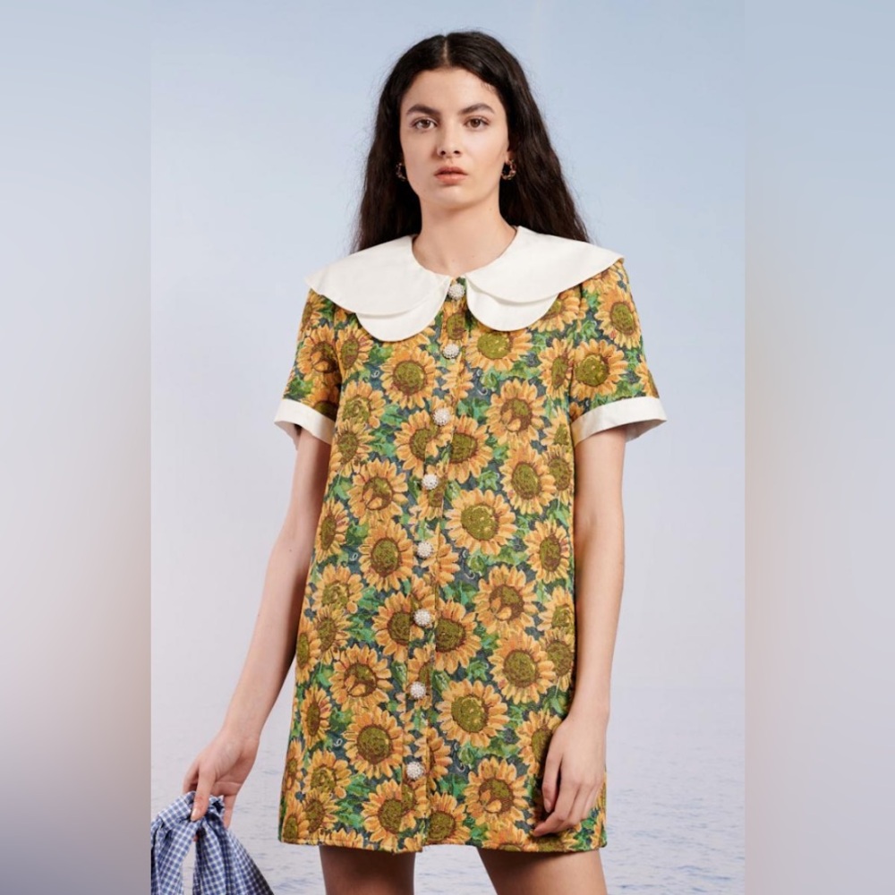 Sister Jane Sunflower Print Mini Dress